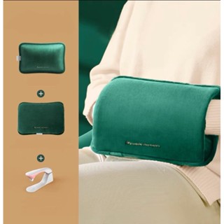  Túi sưởi + BAO XỎ TAY nhung xanh sạc điện chống cháy cao cấp 