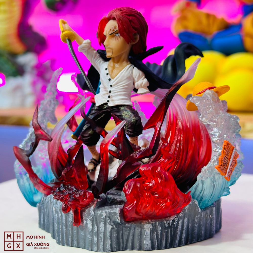 Mô hình One Piece Shanks Tóc Đỏ chiến đấu siêu ngầu. Cao 12cm, nặng 200gram . Figure One Piece , mô hình giá xưởng