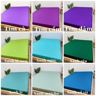 Tấm ga lẻ thun trơn chân ga 30cm không kèm: áo nằm, áo ôm, mền - chăn ga gối minh anh ga lẻ thun trơn đủ màu đủ kích cỡ