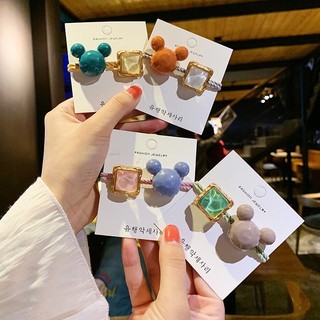 Dây buộc tóc mickey pha lê phong cách dễ thương Hàn Quốc cho nữ