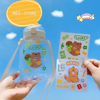 Sticker trang trí bình nước , trang trí sổ đi học, dán ốp điện thoại