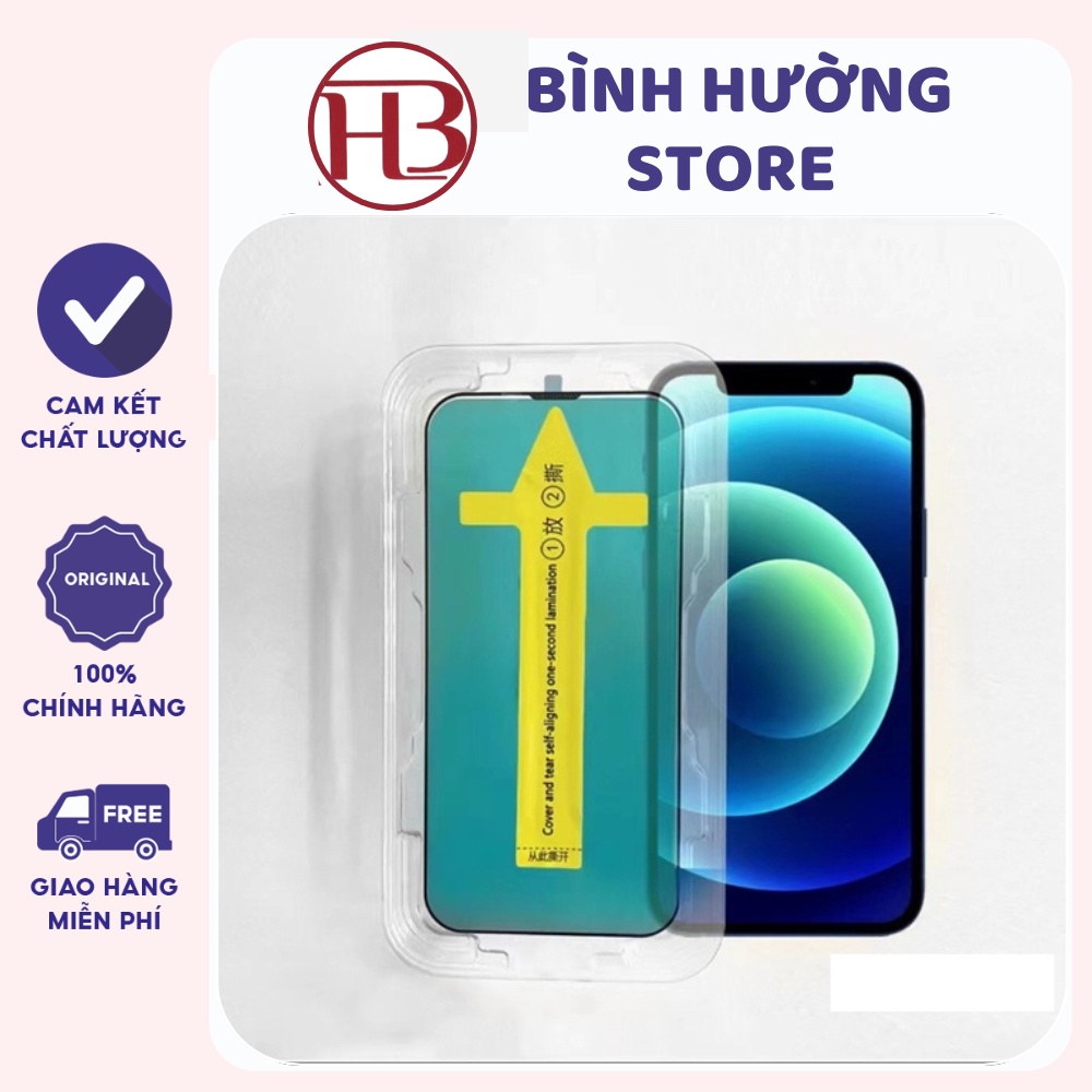 [Freeship] Cường lực iphone thế hệ mới Blue Arrow, cường lực iphone có khung tự dán