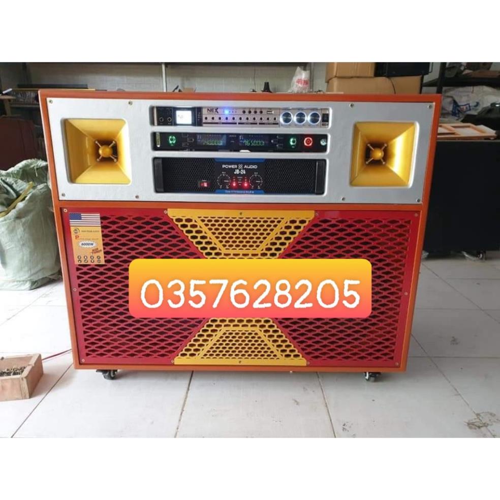 Loa Kéo LP 1850 PRO Công Suất Lớn 4 Tấc Đôi, 2 micro UHF, Công Suất 800W chơi lớn ngoài trời