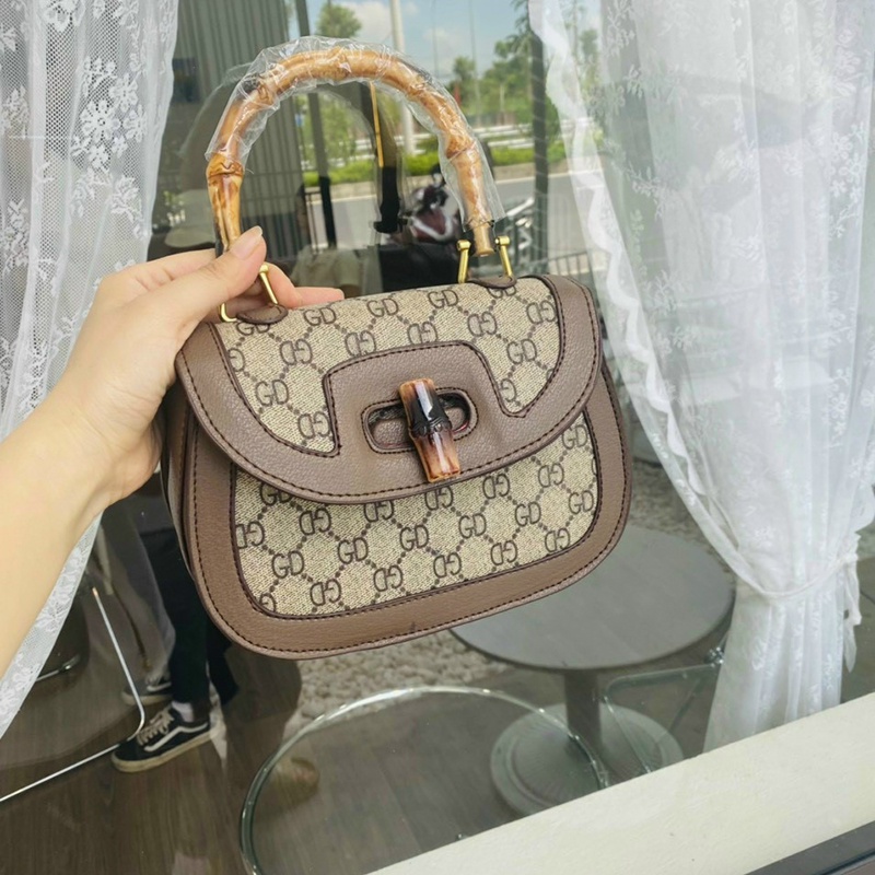 Túi Xách Túi Xách Nữ Túi Đeo Chéo Cầm Tay Quai Trúc Khóa Trúc Dây Đeo Bản To Phong Cách Thời Trang Mói h16