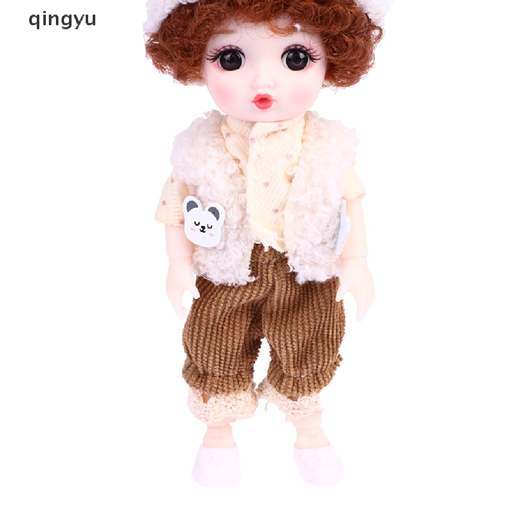 Bộ Tóc Giả Toàn Phần Có Khớp Chuyển Động Cho Búp Bê 16-17cm