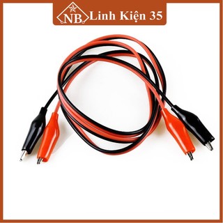 Dây nối kẹp cá sấu dài 1m (đầu kẹp từ sắt mạ chống han rỉ)