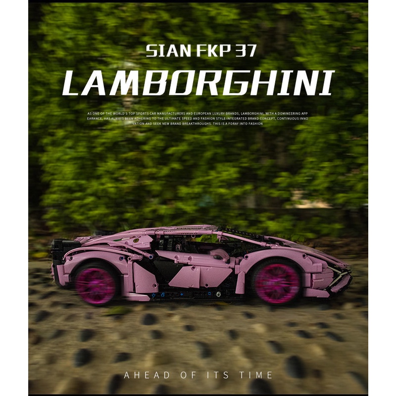 Xếp hình lắp ráp 3D mô hình siêu xe Lamborghini Sian KFP37 cỡ lớn trưng bày docer nhà cửa