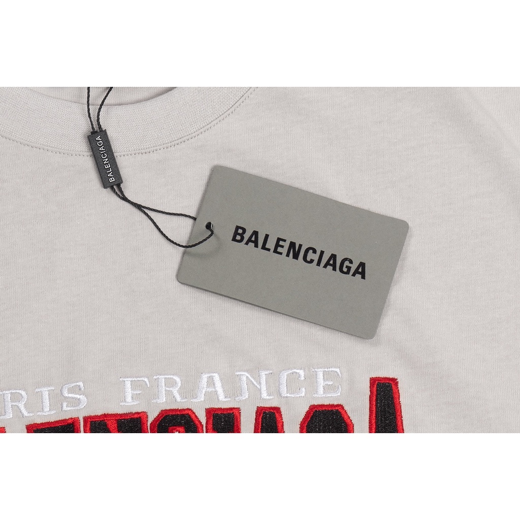 Blcg Áo Thun Tay Ngắn oversize Thêu Chữ Chính Hãng Phong Cách vintage