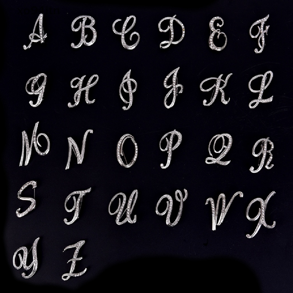 Ghim Cài Áo Hình 26 Chữ Cái Đính Đá Pha Lê