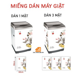 Decal dán máy giặt - tủ lạnh mini GIA ĐÌNH MÈO (mới)