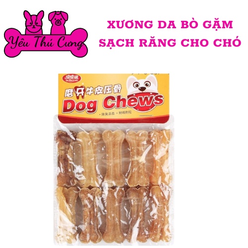 Xương Canxi Da Bò Cho Chó Ăn, Gặm Làm Sạch Răng Giúp Răng Chắc Khỏe-YÊU THÚ CƯNG