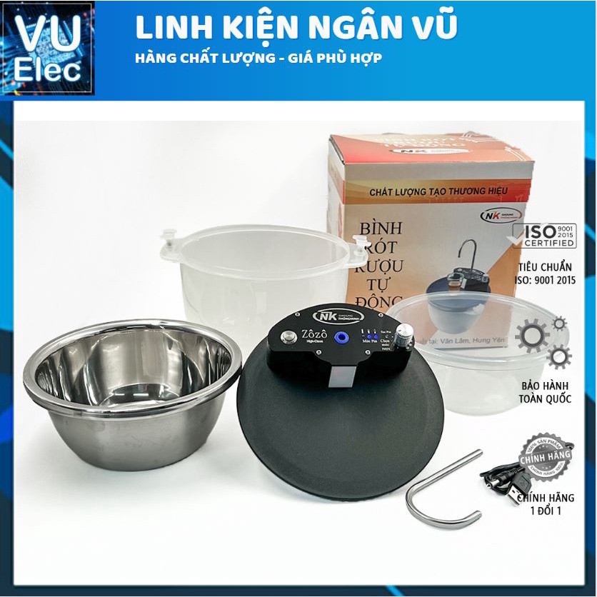 Máy Rót Rượu Tự Động Cảm Ứng NK Zô Zô - Bản V3 2022 Có Thêm 3 Chế Độ Rót, Pin 15h