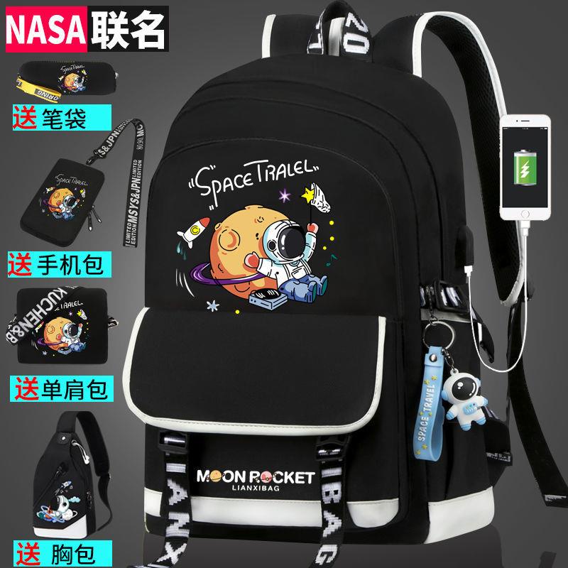 Nasa Ba Lô Đi Học Sức Chứa Lớn In Hình Phi Hành Gia Dành Cho Nam Sinh Trung Học sho