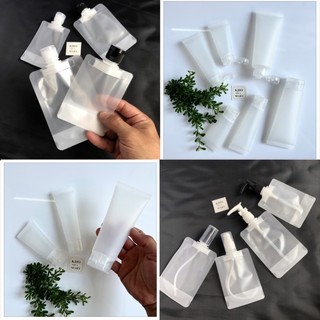 Túi chiết Mỹ phẩm trong suốt ,TUÝP NHỰA ĐỰNG CREM - Túi nắp bật 100ml/ 50ml/ 30ml Đựng dầu gội , nước du lịch