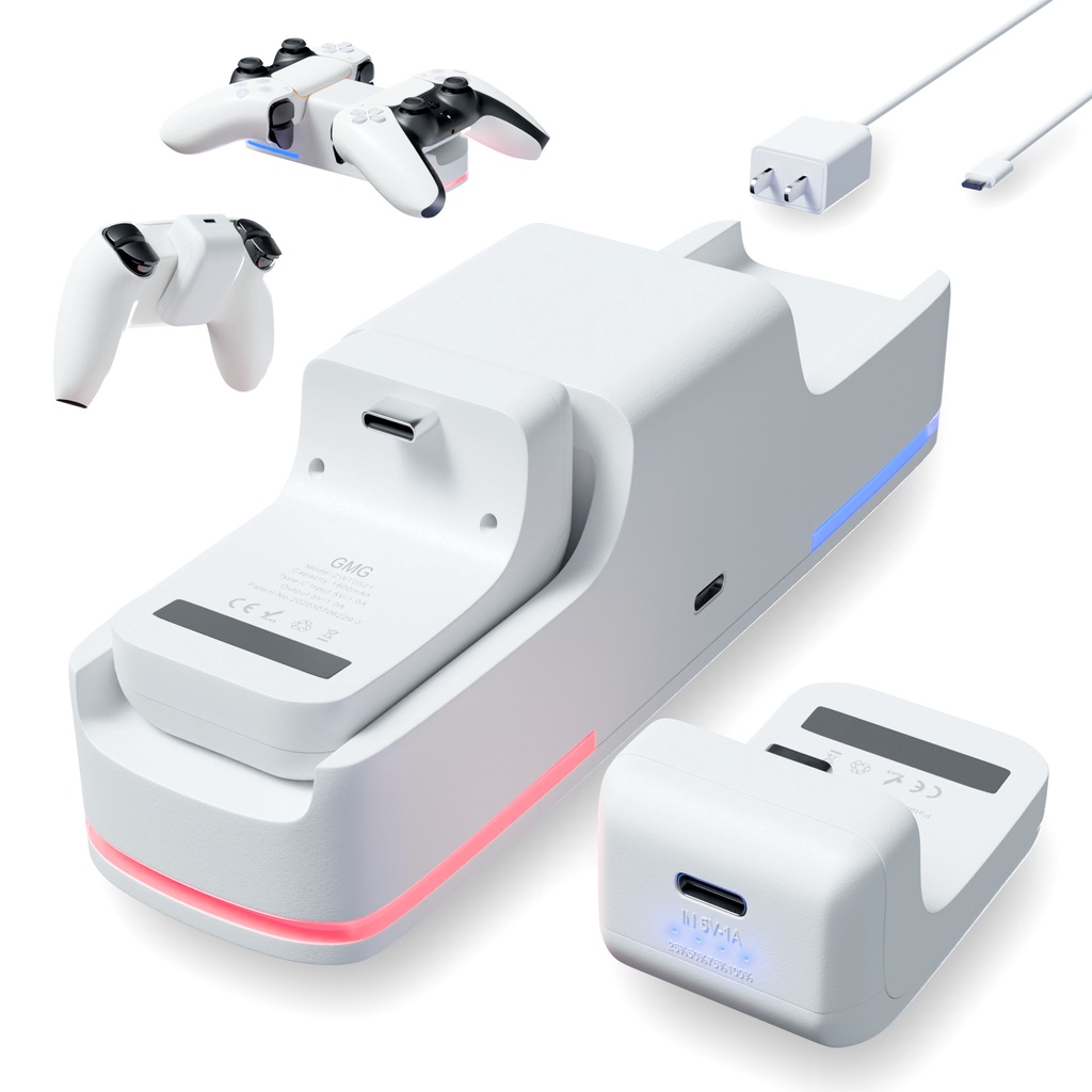 Combo Dock Sạc Tay Cầm PS5 Dualsense Kèm 2 Pin Dự Phòng 3 trong 1 - Hàng Chuẩn, Sạc Nhanh, Pin Siêu Nhẹ