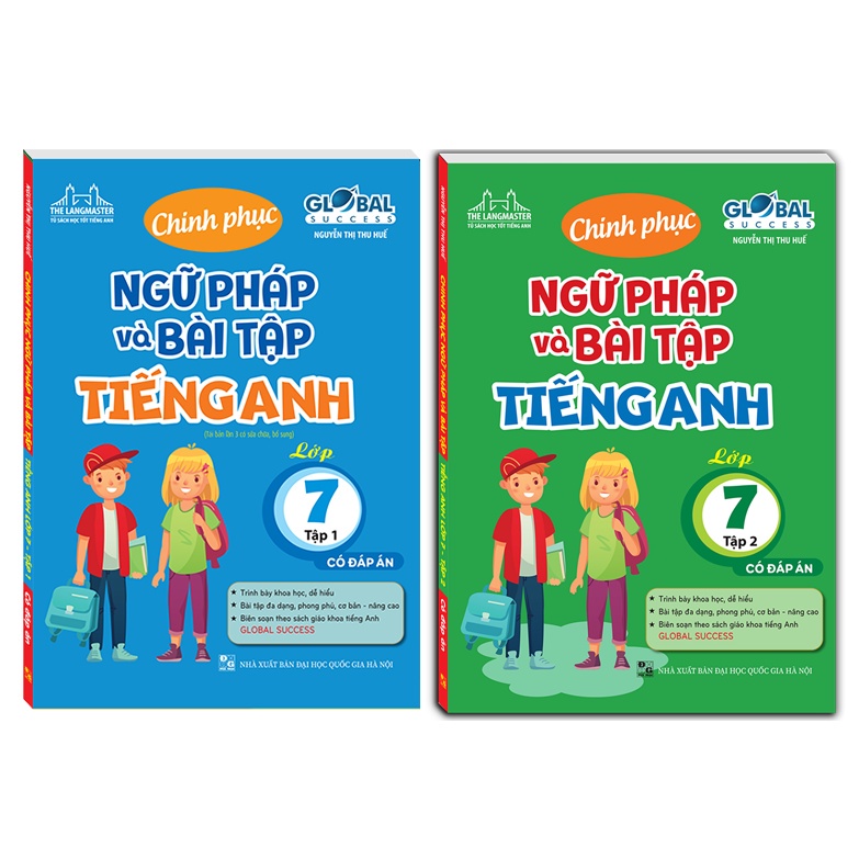 Sách - Combo Chinh phục ngữ pháp và bài tập tiếng anh lớp 7 - GLOBAL SUCESS
