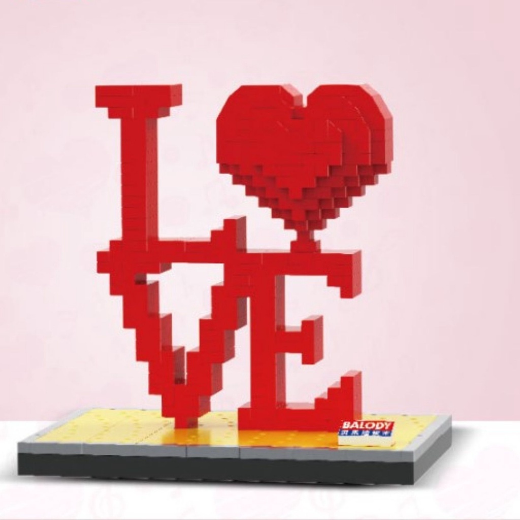 Mô Hình Chữ Love & Trái Tim Bộ Quà Tặng Tình Yêu Valentine