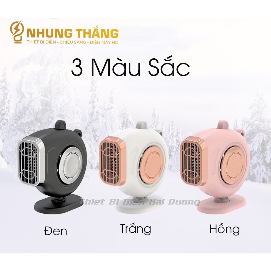 Quạt Sưởi Mini Gắn Trên Ô tô R801 - Làm Nóng Nhanh - Chống Bám Sương Mù Đọng Trên Kính Chắn Gió - 3 Màu - Bảo Hành 1 Năm