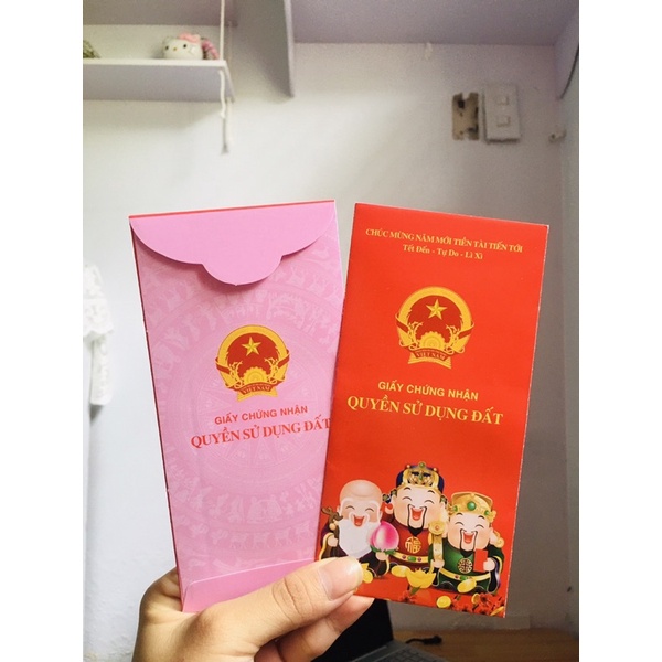 sỉ 1000 bao lì xì sổ đỏ, sổ hồng