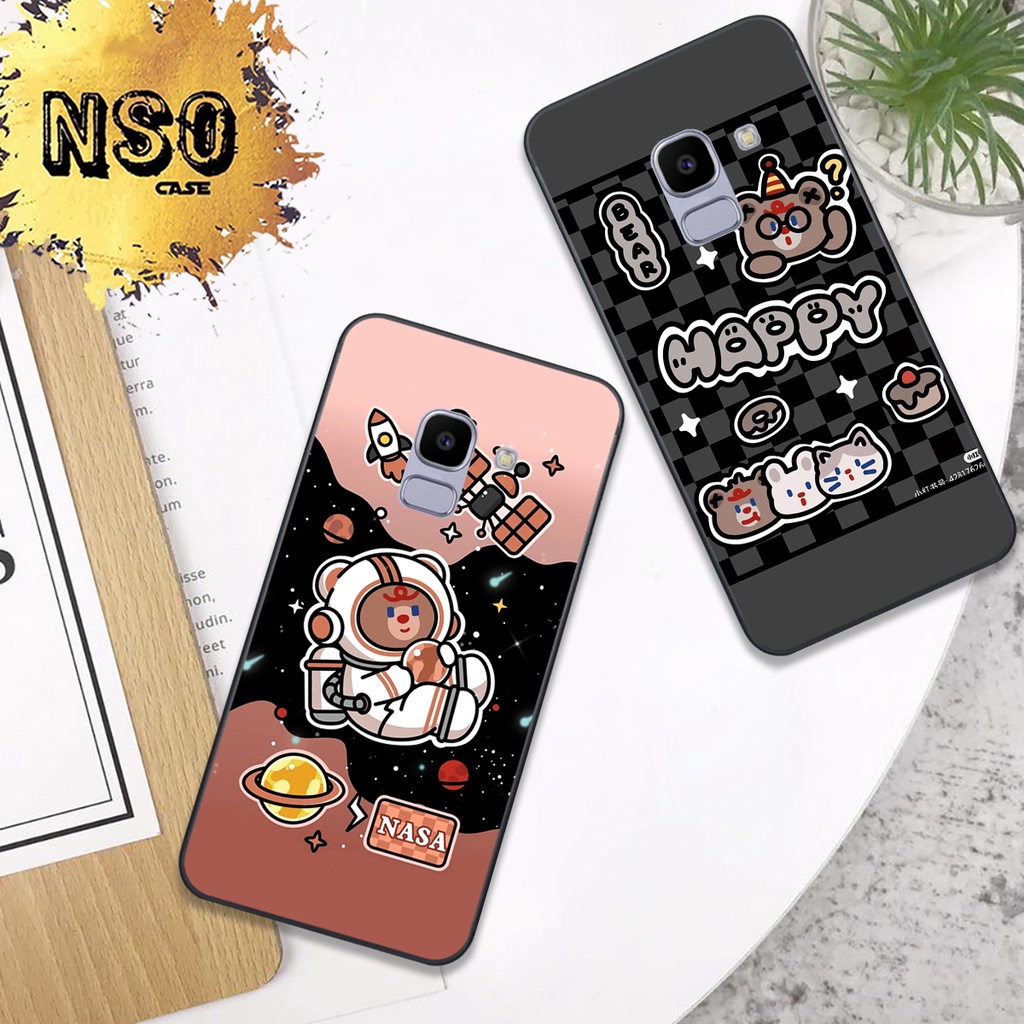 Ốp Samsung J4 / J6 PLUS / J6 in hình họa tiết Ca Rô Gấu Siêu Cute Dễ Thương Đẹp Hot Trend 2023