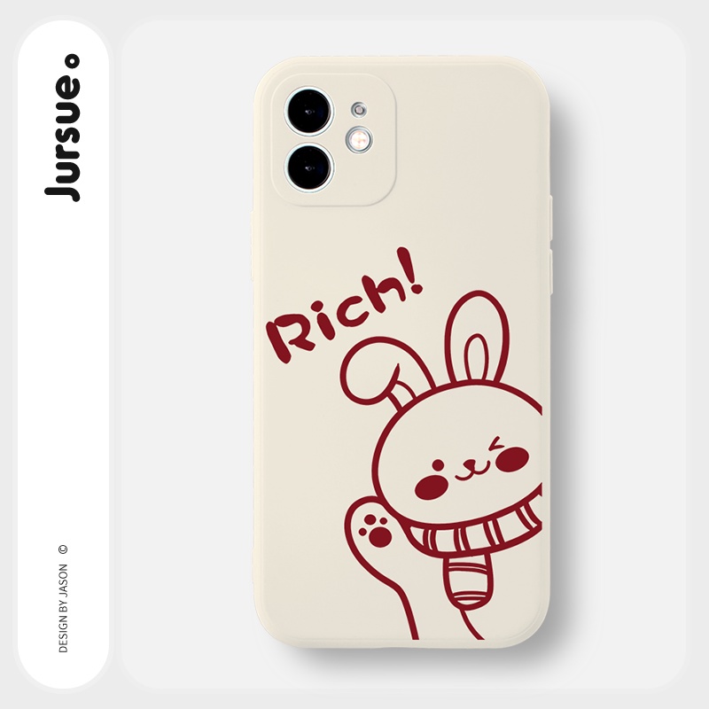 Ốp lưng JURSUE mềm hoạt hình cặp đôi dễ thương đẹp Cho iPhone 14 13 12 11 Pro Max SE 2020 X XR XS 8 7 ip 6S 6 Plus Y2693