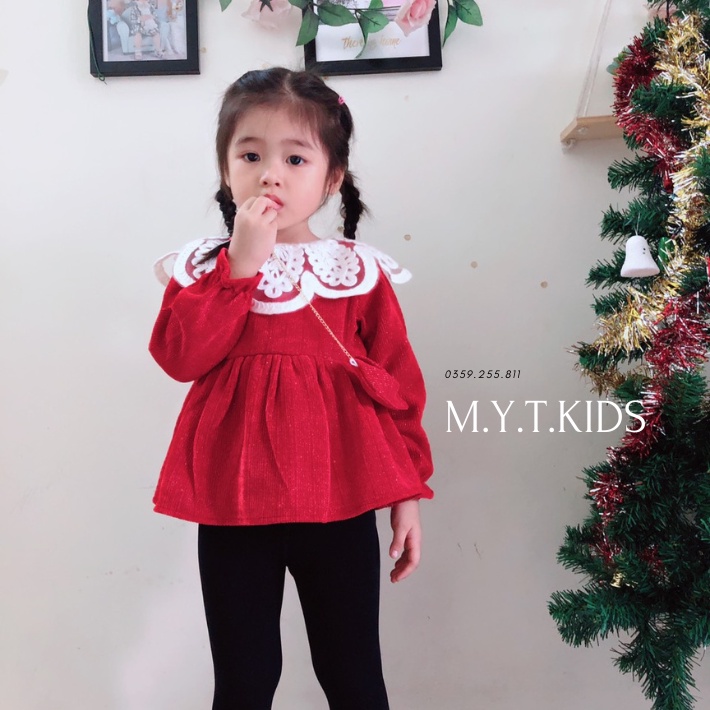 Váy Bé Gái nỉ nhung kèm túi dễ thương Mytkids