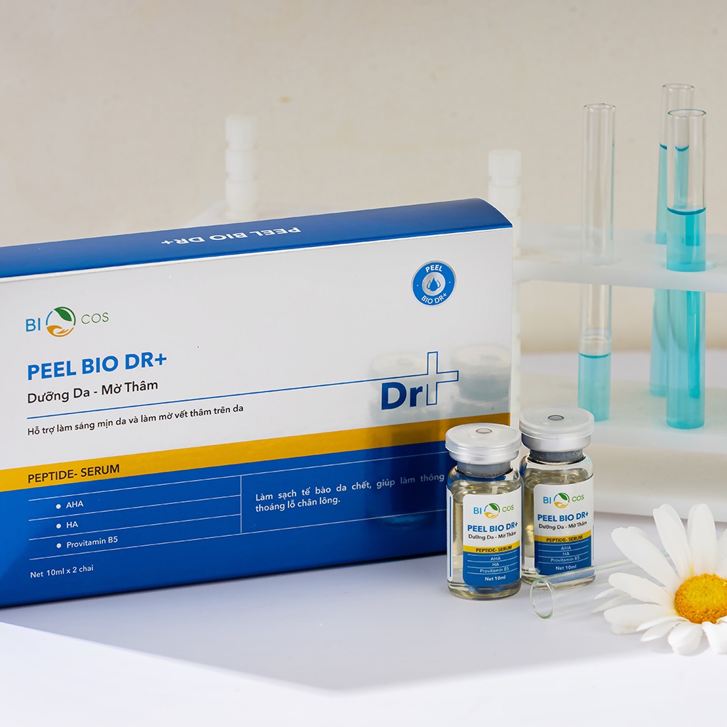 Tinh Chất Peel Bio Dr+ BIOCOS - Sạch Tế Bào Da Chết, Ngừa Lão Hóa Da Chuyên Sâu (Hộp 2 chai - 10ml*2 chai)