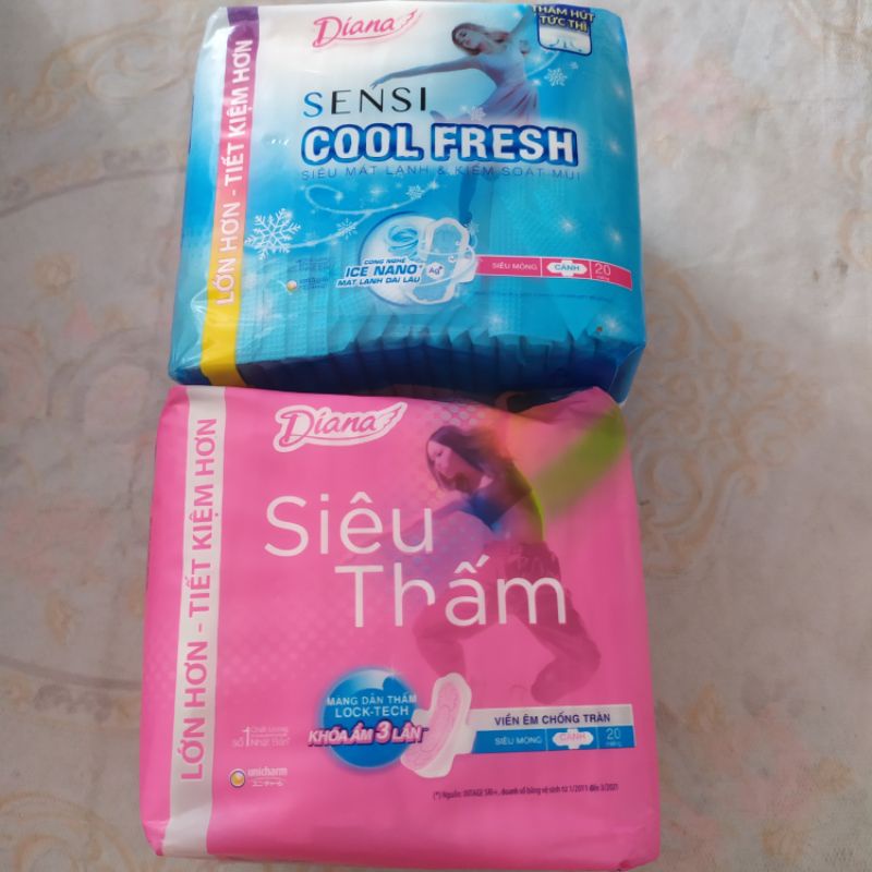 🌷 1 GÓI BĂNG VỆ SINH DIANA COOL FRESH 20 MIẾNG MỎNG CÁNH