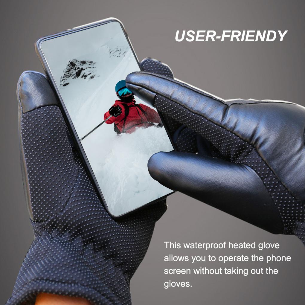 1 Đôi Găng Tay Sưởi Ấm Chống Thấm Nước Có Thể Điều Chỉnh Dùng Khi Cắm Trại