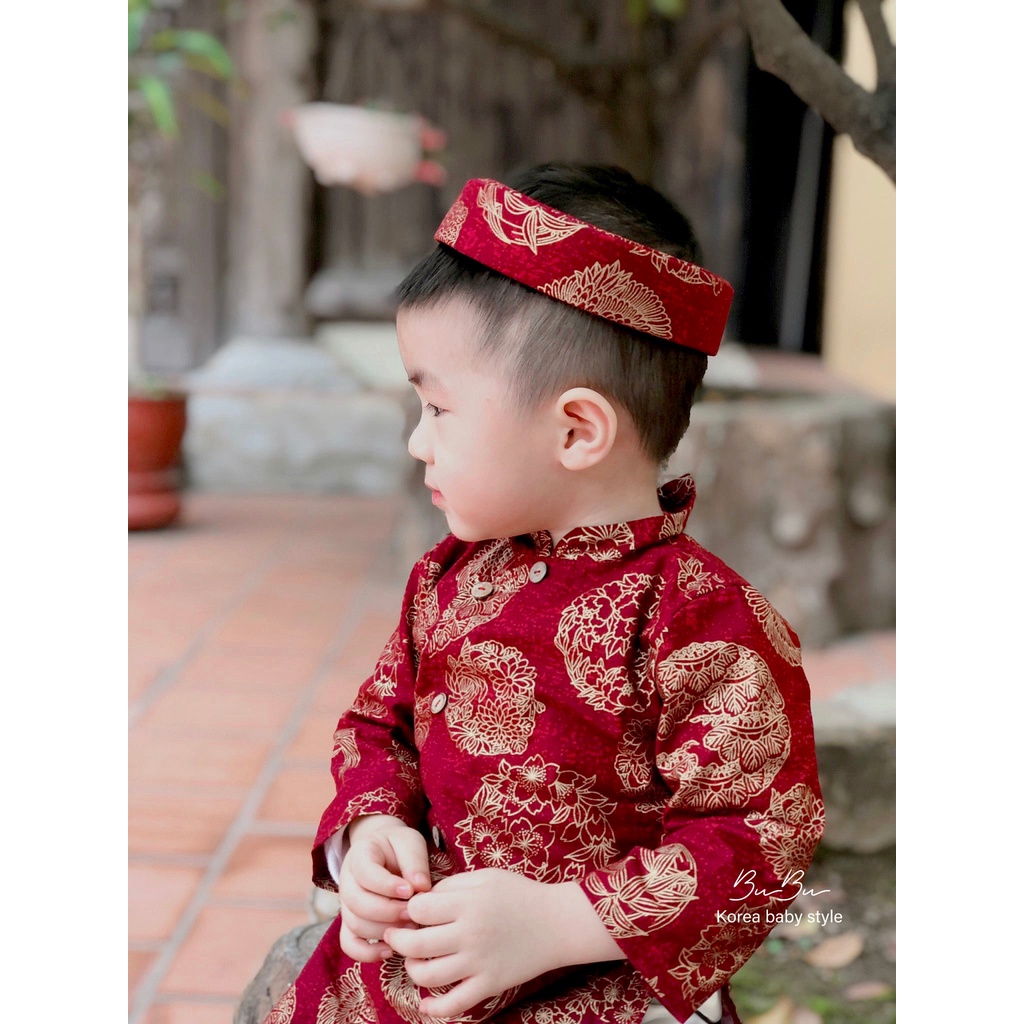 𝐀́𝐨 𝐃𝐚̀𝐢 𝐋𝐢𝐧𝐞𝐧 - Kèm Quần & Mấn Cho Bé Trai