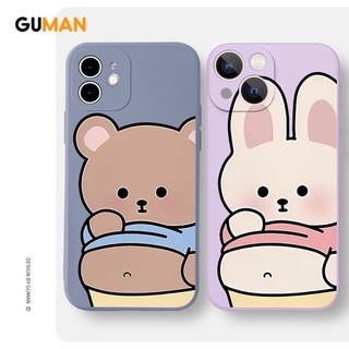 Ốp lưng GUMAN Mềm ngộ nghĩnh cặp đôi dễ thương đẹp Cho iPhone 14 13 12 11 Pro Max SE 2020 X XR XS 8 7 ip 6S 6 Plus kute XYB1229