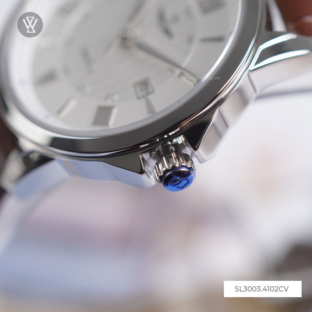 Đồng Hồ Quartz Nữ SRWatch WATCHSTORE SL3003.4102CV Thiết Kế Kính Sapphire 30mm, Dây Da Và Vỏ Thép Không Gỉ