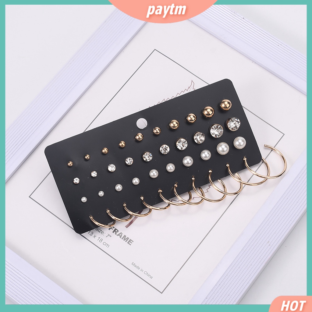 (PTM) Set 40 Khuyên Tai Đính Ngọc Trai Nhân Tạo Thời Trang Cho Nữ