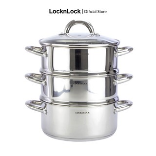 Nồi hấp 3 tầng bằng innox lock&lock 20cm -llh1202