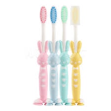 Sét 4 Bàn Chải Đánh Răng Hình Thú Cho Bé Cái Siêu Mềm Kèm Túi Zip B117