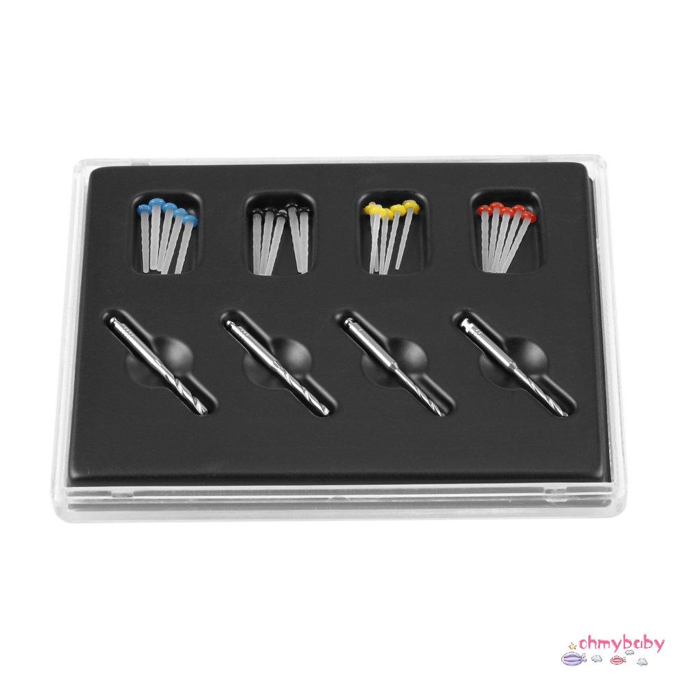 Chăm sóc răng Sợi thủy tinh Nhựa Bài 4 mũi vít Bộ thạch anh [O/26]