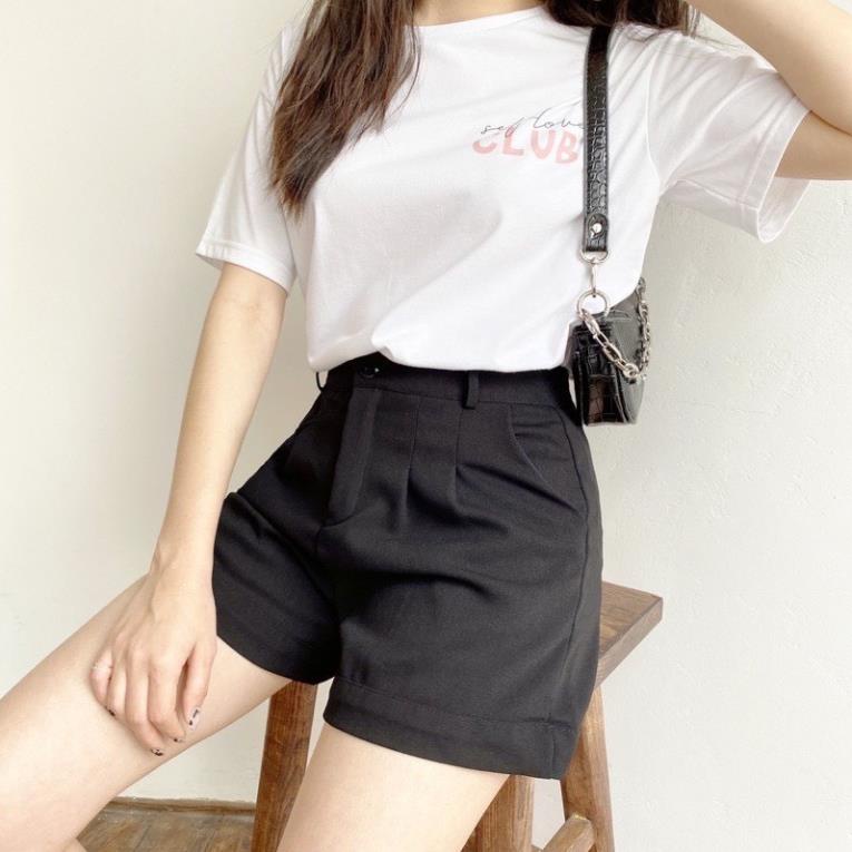 Quần short nữ chất Umi form ĐẸP chất XỊN, hàng loại 1 Co dãn 4 chiều, quần đùi cạp cao chất umi nữ có BIGSIZE XL