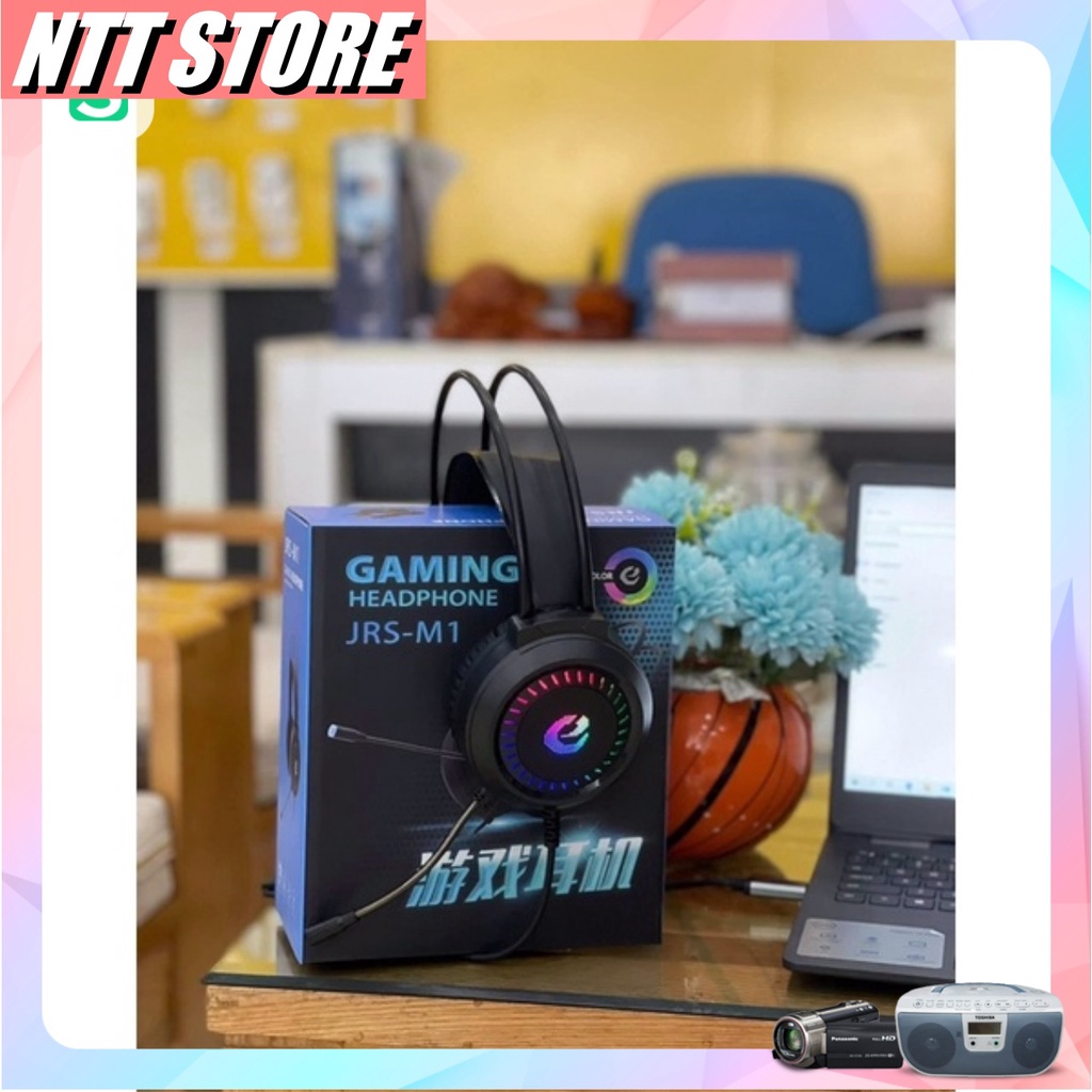Tai nghe Game chụp tai JRS M2 có mic âm thanh 7.1 jack cắm usb bảo hành 12 tháng - NTT STORE