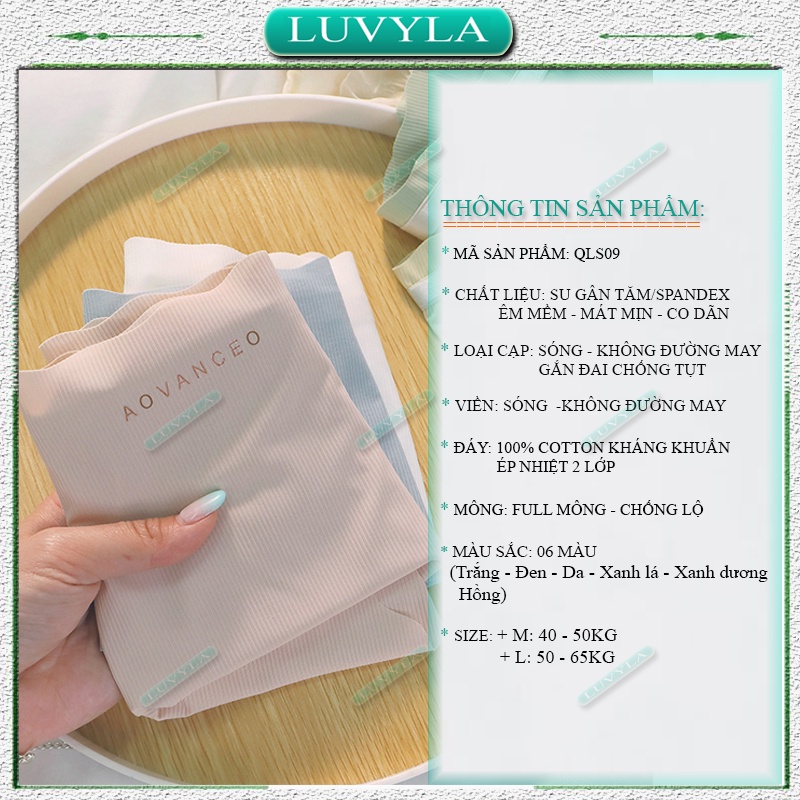 Quần lót nữ su đúc thun lạnh không viền tàng hình kháng khuẩn LUVYLA QLS09