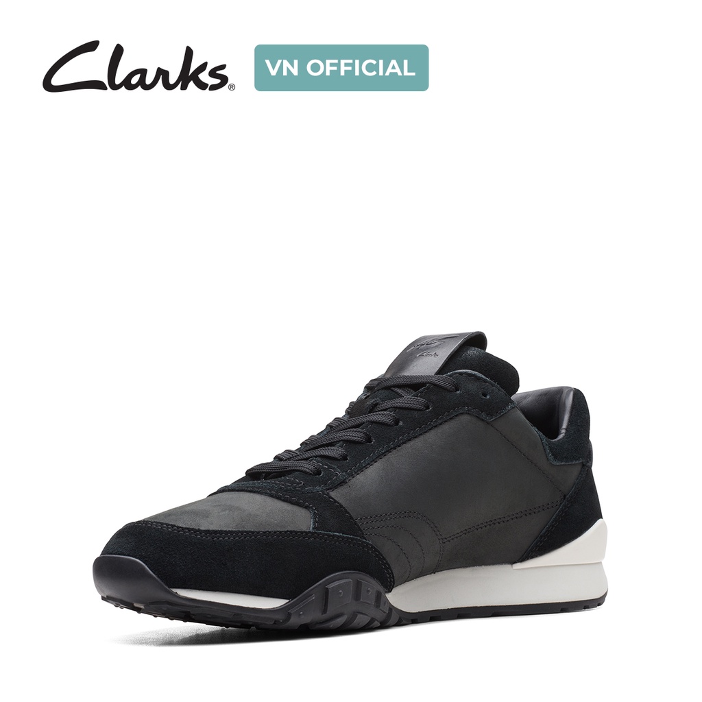 Giày Sneakers Da Nam Clarks CraftLo Lace màu đen