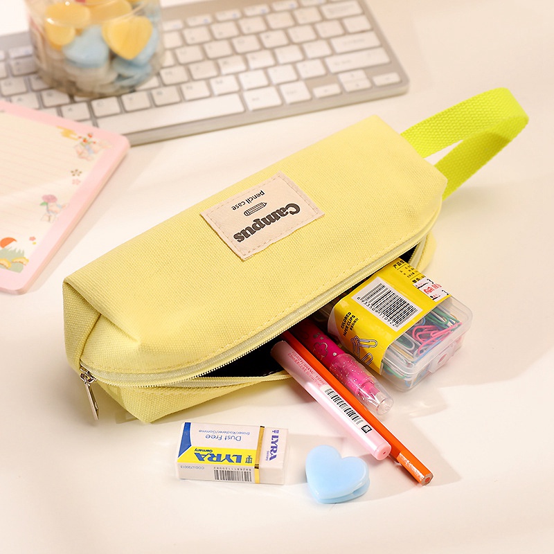 Túi Đựng Bút / Mỹ Phẩm Cỡ Lớn Màu Sắc Ngọt Ngào Tiện Dụng Cho Học Sinh