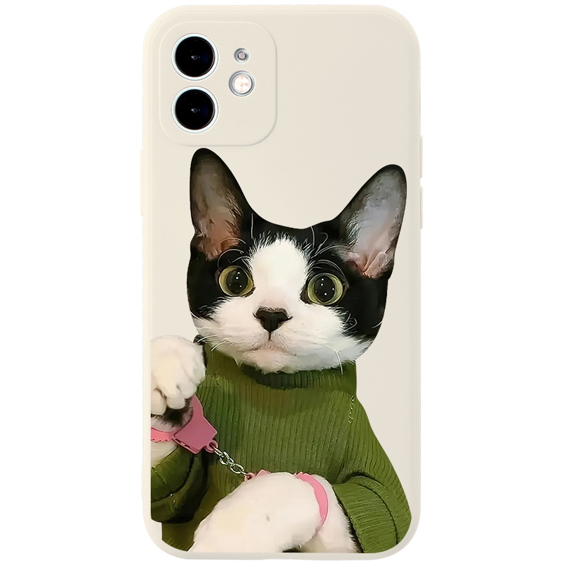 Ốp lưng JURSUE mềm hình cặp đôi độc lạ ngầu đen Cho iPhone 14 13 12 11 Pro Max SE 2020 X XR XS 8 7 ip 6S 6 Plus Y2753