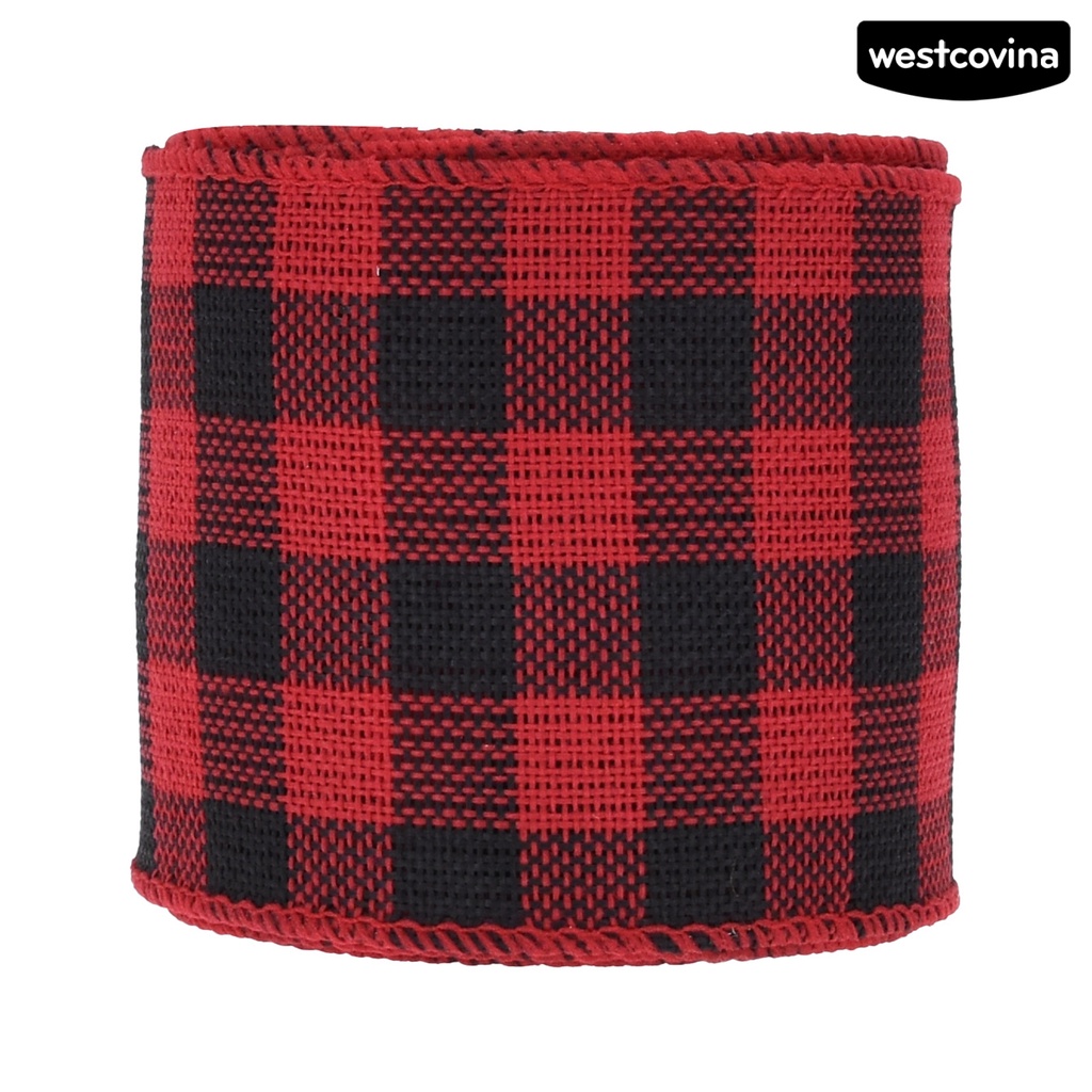 [WEST]⚘Cuộn Dây Ruy Băng Dày 63mm Họa Tiết Sọc Caro Cổ Điển Chống Dao Dùng Gói Quà Giáng Sinh DIY