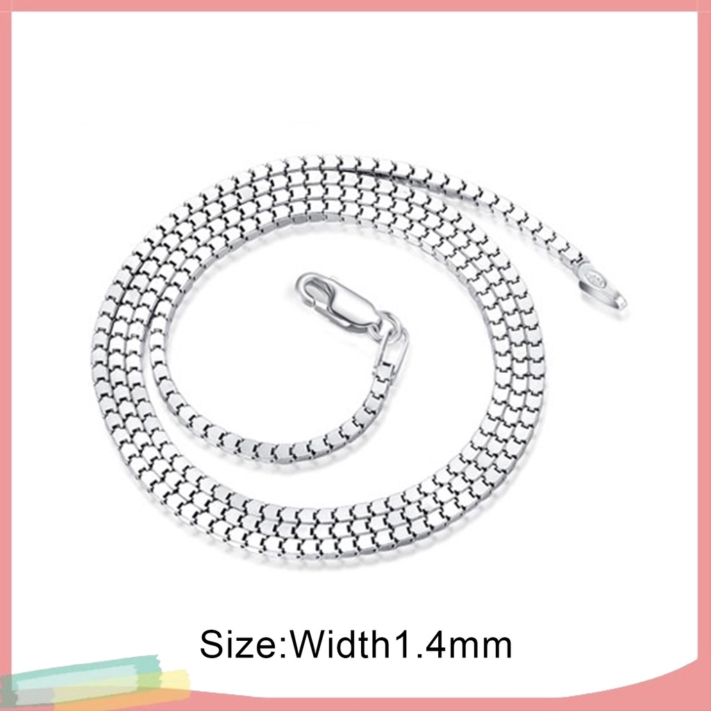 Vòng cổ mạ bạc 925 dài 1.4mm 16/18/20/22/24inch thời trang cho nam nữ
