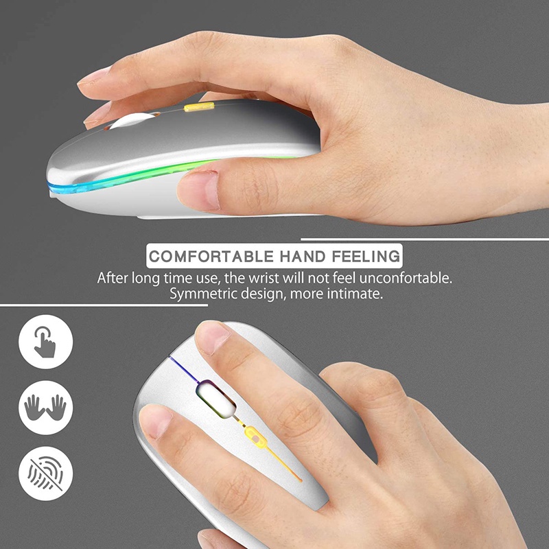 Chuột không dây Bluetooth A2 ,Chuột Máy Tính Không Dây,Dùng Pin Sạc,Click Không Gây Tiếng Ồn,Khoảng Cách Tín Hiệu 10-20M