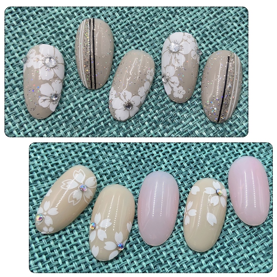 1 Miếng Dán Móng Tay Hình Hoa Anh Đào NLF728-737