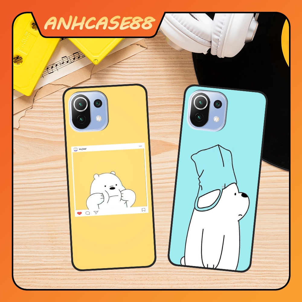 Ốp Lưng Điện Thoại Xiaomi Mi11 5G - Mi 11 Lite 5G - Mi 11 Lite 5G NE In Hình Gấu Cute-Trend-CASE88.(4)
