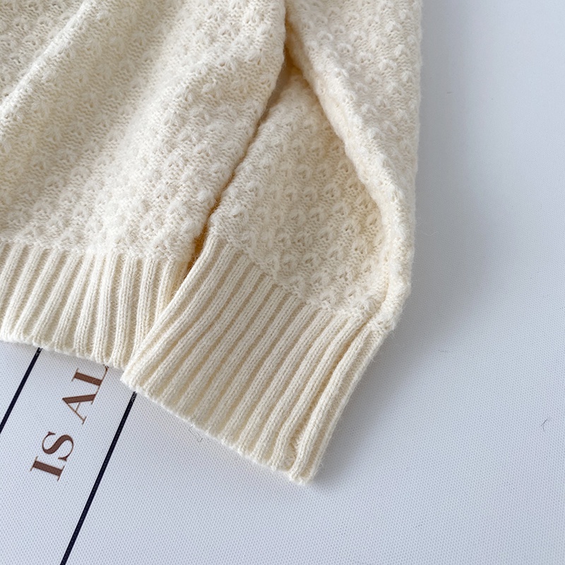 Áo Sweater Dệt Kim Tay Dài Cổ Búp Bê Màu Sắc Ngọt Ngào Phong Cách Hàn Quốc Thời Trang Mùa Thu Cho Nữ