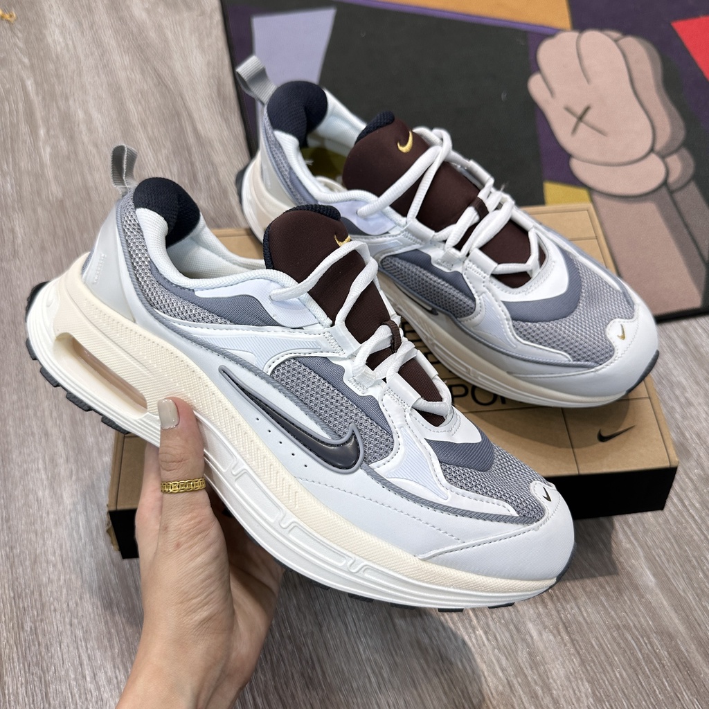 GIÀY SNEAKER AIR MAX BLISS TRẮNG XÁM CHO NAM ĐẾ CAO