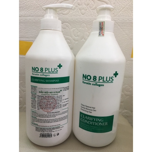 Dầu Gội Xả mọc tóc collagen No 8 plus phục hồi tóc hư tổn hương thơm 1000ml